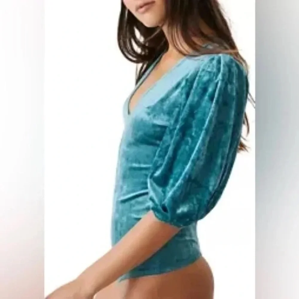 Free People | Don't You Wish Bodysuit Deep Teal Small